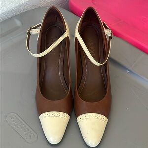 Ralph Lauren Brown and Cream Women's Shoes